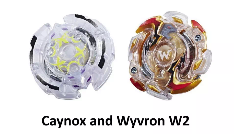 Beyblade Caynox and Wyvron W2